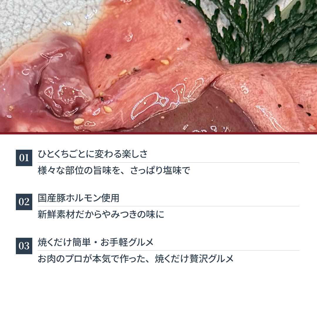 国産 豚ミックスホルモン 特製塩だれ 1.2kg（200g×6袋） 5